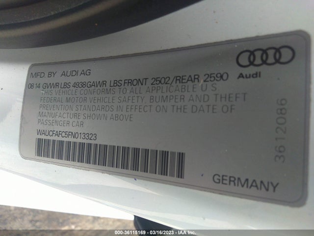 WAUCFAFC5FN013323 Audi A6 2.0t Premium