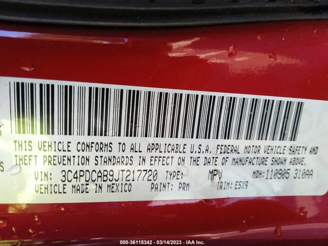 Dodge JOURNEY SE 2018 3C4PDCAB9JT217720 Image 9