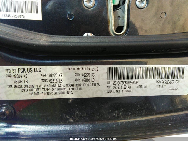 2C3CCABG5JH240036 Chrysler 300 300s