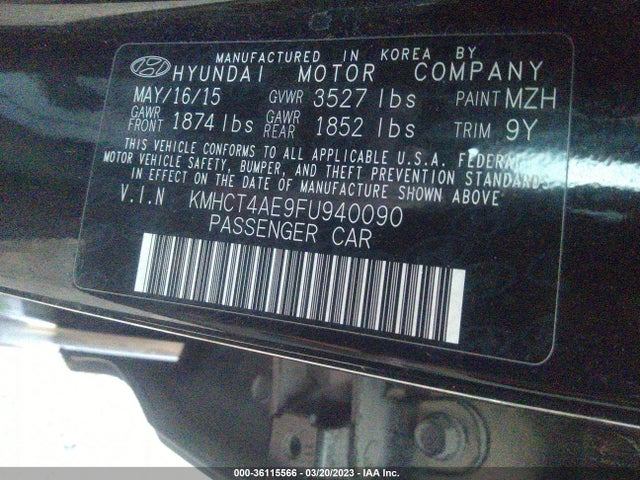 Hyundai ACCENT GLS 2015 KMHCT4AE9FU940090 Image 10