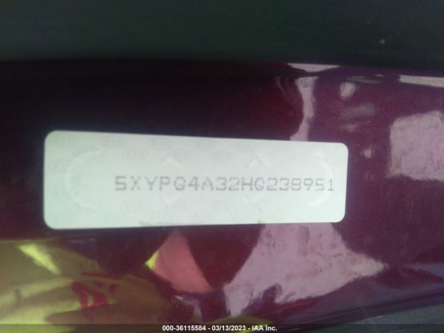 5XYPG4A32HG238951 KIA SORENTO LX