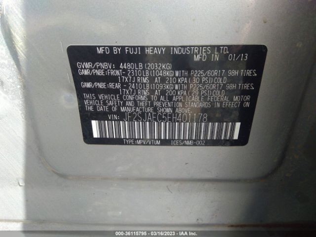 JF2SJAEC5EH401178 Subaru Forester 2.5i Premium