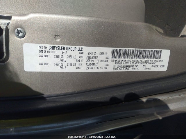 2C4RC1BG0ER324786 Chrysler Town & Country Touring
