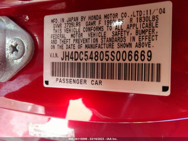 JH4DC54805S006669 Acura RSX
