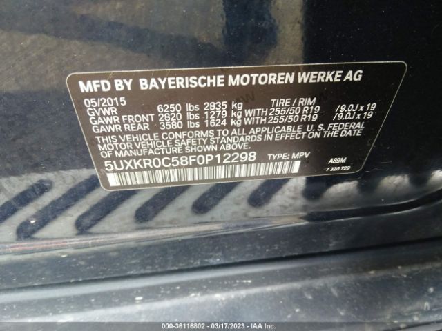 5UXKR0C58F0P12298 BMW X5 Xdrive35i