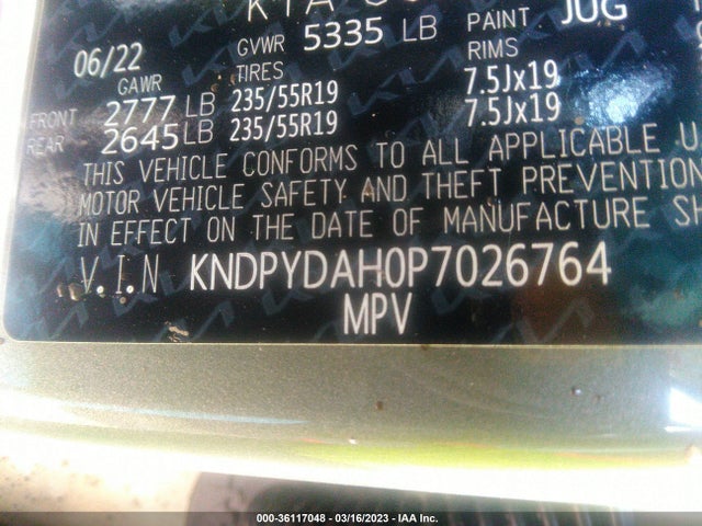 2023 Kia Sportage, VIN: KNDPYDAH0P7026764