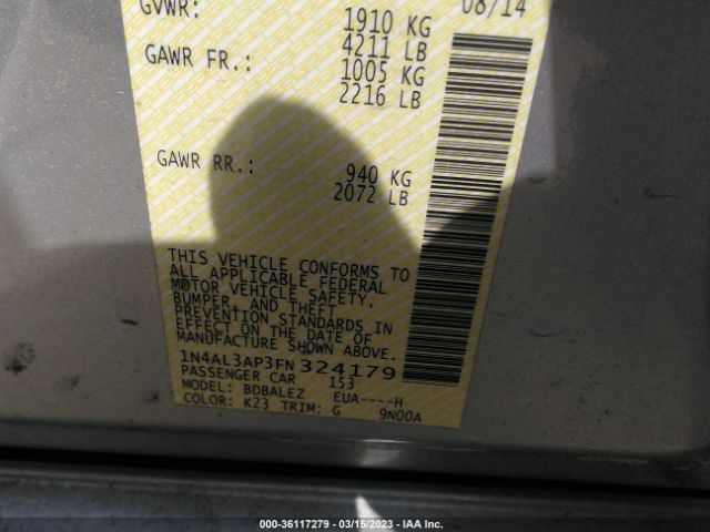 1N4AL3AP3FN324179 Nissan Altima 2.5 S