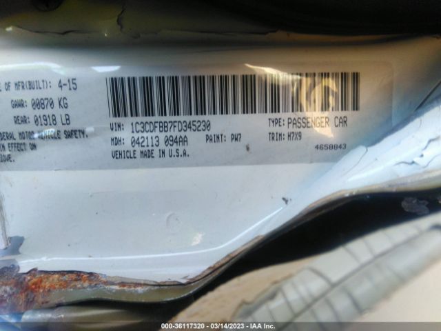 1C3CDFBB7FD345230 Dodge DART SXT