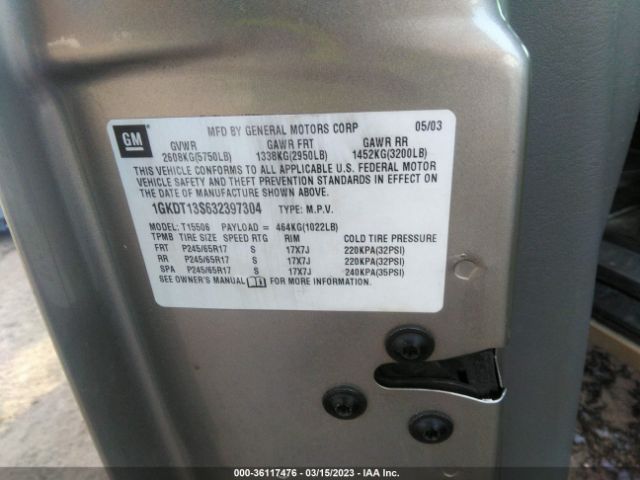 1GKDT13S632397304 GMC Envoy Slt