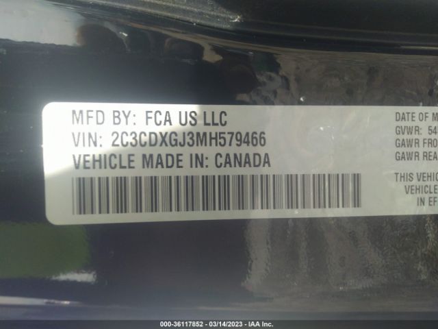 2C3CDXGJ3MH579466 Dodge Charger Scat Pack Widebody
