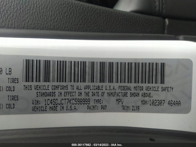 Dodge Durango R/t 2019 1C4SDJCT7KC598999 Image 9
