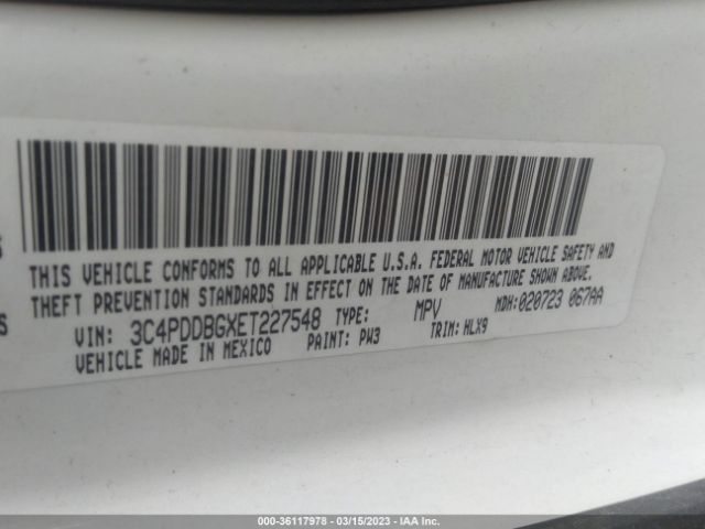 3C4PDDBGXET227548 Dodge Journey Sxt