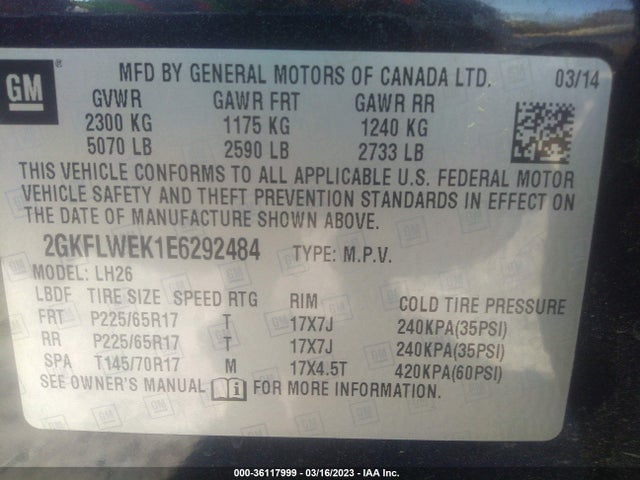 GMC Terrain Sle 2014 2GKFLWEK1E6292484 Image 9