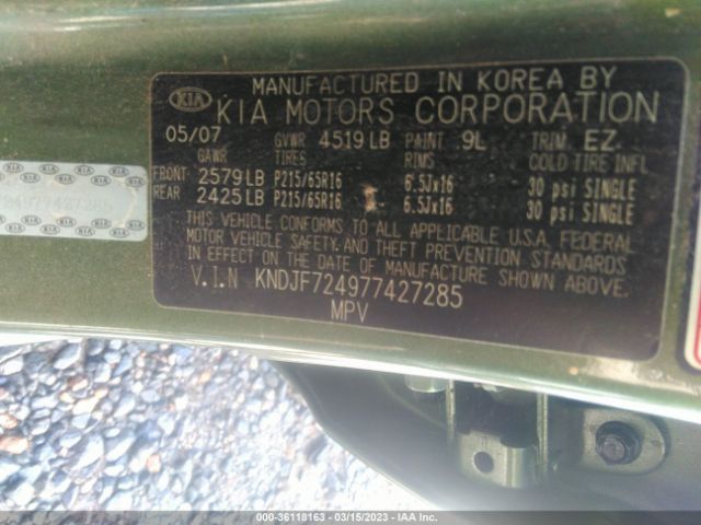 KNDJF724977427285 KIA Sportage Lx