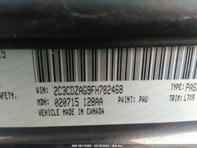 Dodge Challenger Sxt 2015 2C3CDZAG9FH782468 Image 10