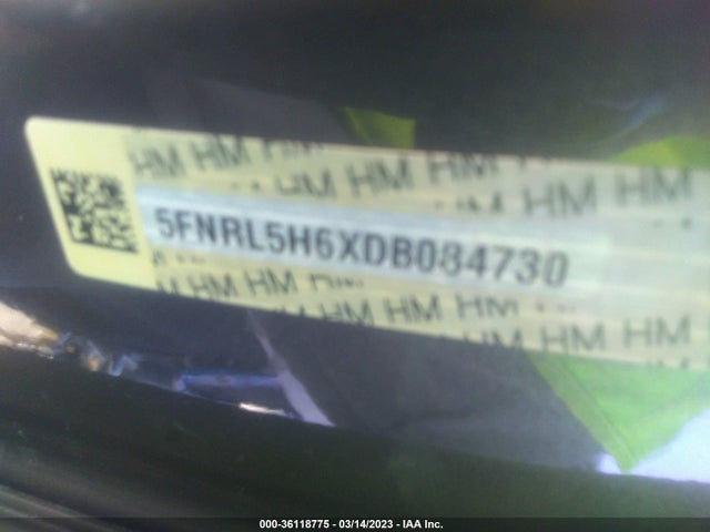 2013 HONDA ODYSSEY EX-L VIN: 5FNRL5H6XDB084730