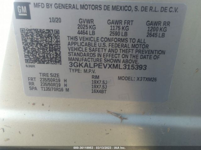 3GKALPEVXML315393 GMC Terrain Slt