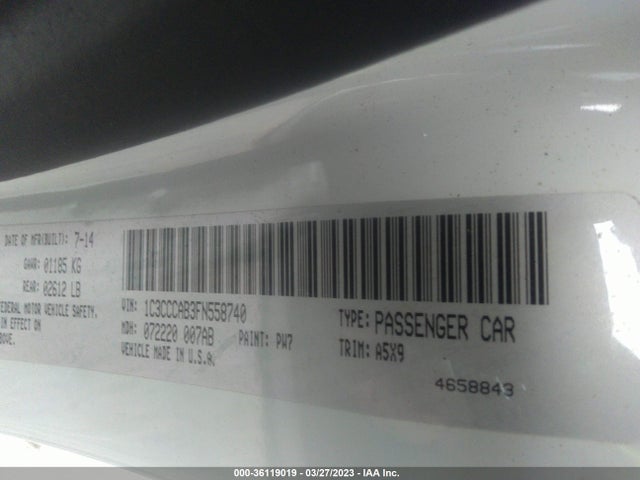 Chrysler 200 Limited 2015 1C3CCCAB3FN558740 Image 9