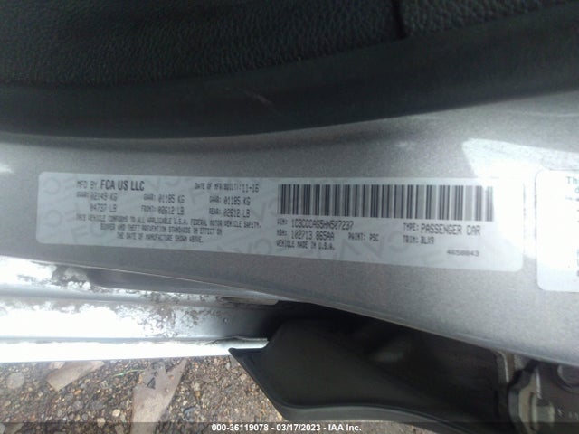 Chrysler 200 Limited Platinum 2017 1C3CCCAG5HN507237 Image 9