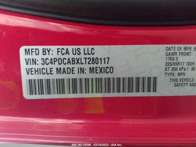 Dodge Journey Se Value 2020 3C4PDCABXLT280117 Image 10