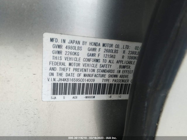 Acura RL 2005 JH4KB16595C014009 Image 10