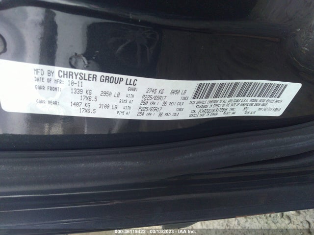 36119422 :رقم المزاد ، 2C4RDGEG6CR179505 vin ، 2012 Dodge Grand Caravan R/t مزاد بيع