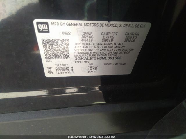 3GKALMEV8NL301685 GMC Terrain Sle