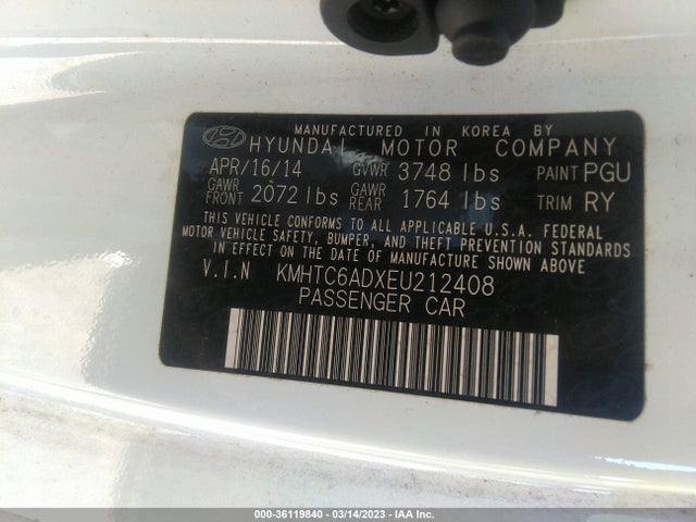 Hyundai Veloster Flex 2014 KMHTC6ADXEU212408 Image 9