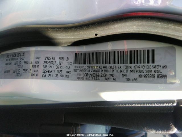 1C4PJMAB9HW618350 Jeep Cherokee Sport