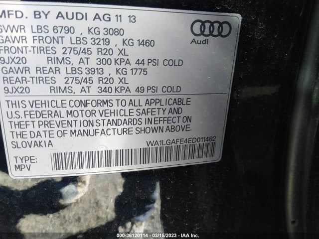 WA1LGAFE4ED011482 Audi Q7 3.0t Premium Plus