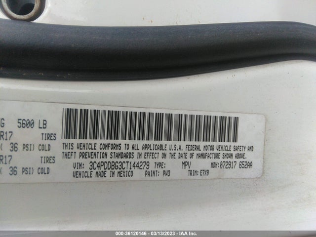 Dodge Journey Sxt 2012 3C4PDDBG3CT144279 Image 11