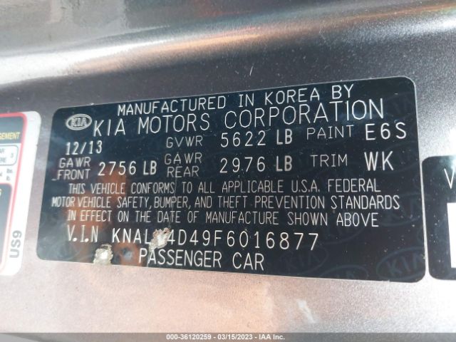 KNALW4D49F6016877 KIA K900 Luxury