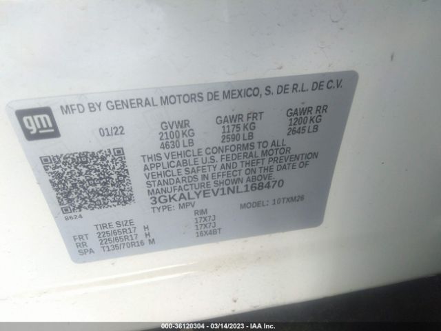 3GKALYEV1NL168470 GMC Terrain At4