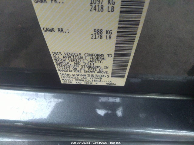 Nissan Altima 2.5 Sr 2022 1N4BL4CW1NN383065 Image 10