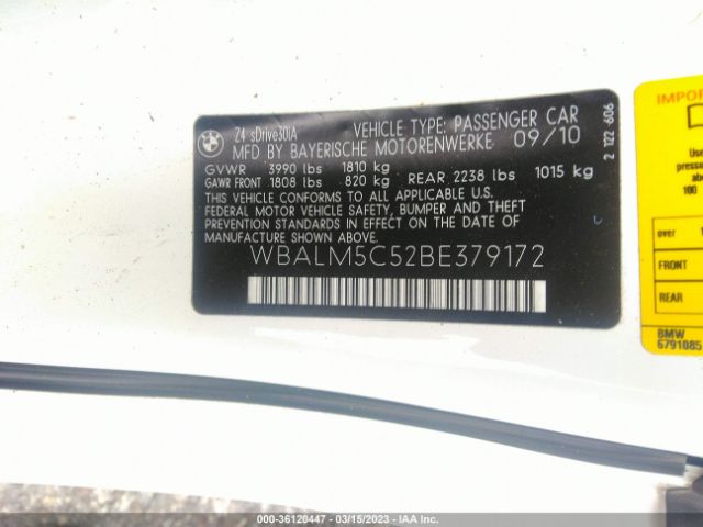 WBALM5C52BE379172 BMW Z4 Sdrive30i