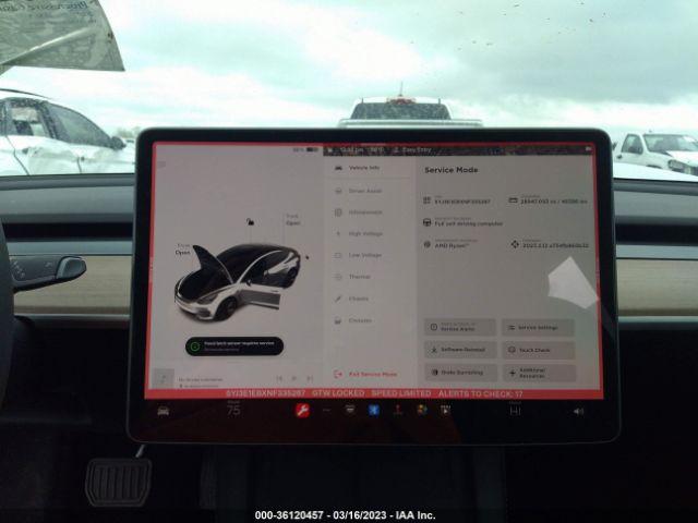 5YJ3E1EBXNF335287 Tesla Model 3 Long Range