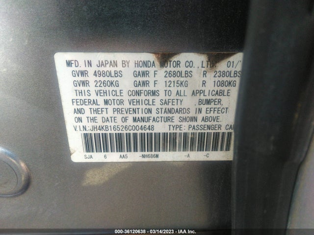 Acura RL 2006 JH4KB16526C004648 Image 10