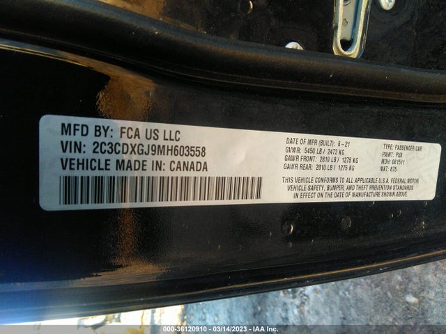 Dodge Charger Scat Pack 2021 2C3CDXGJ9MH603558 Image 9