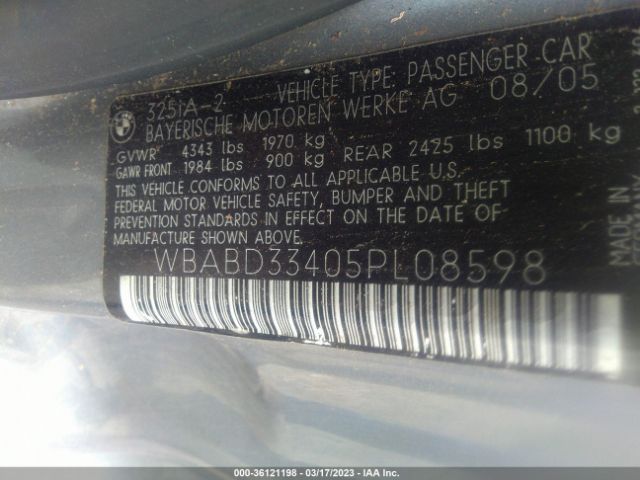 WBABD33405PL08598 BMW 3 Series 325ci