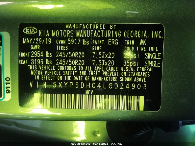5XYP6DHC4LG024903 KIA Telluride S