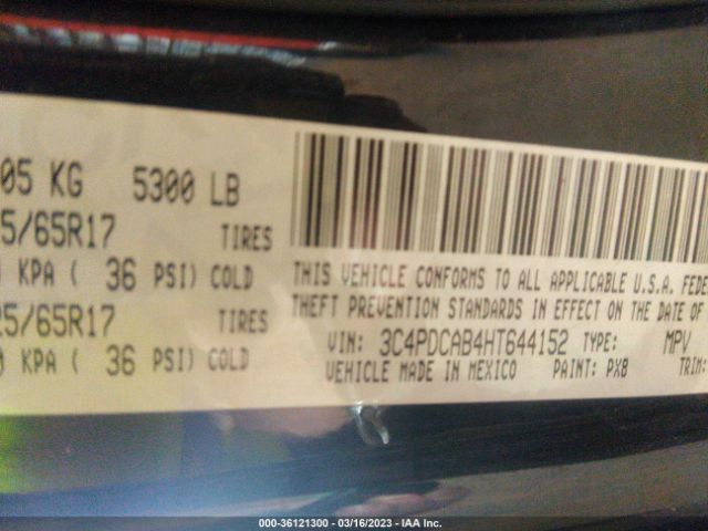 3C4PDCAB4HT644152 Dodge JOURNEY SE
