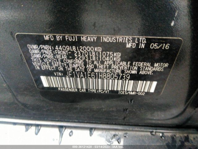 JF1VA1E61H8805739 Subaru Wrx Premium