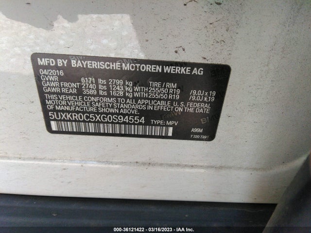 5UXKR0C5XG0S94554 BMW X5 Xdrive35i