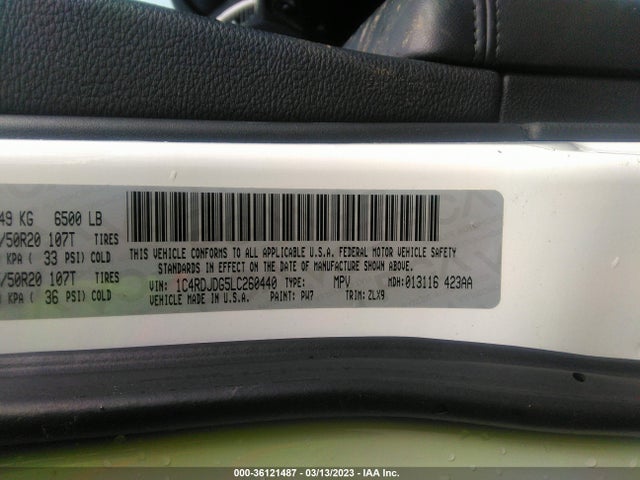 Dodge Durango Gt Plus 2020 1C4RDJDG5LC260440 Image 9