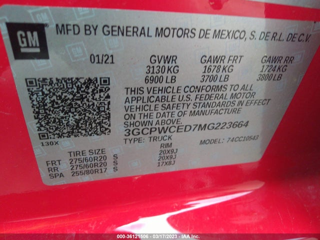 Chevrolet Silverado 1500 Lt 2021 3GCPWCED7MG223664 Image 9