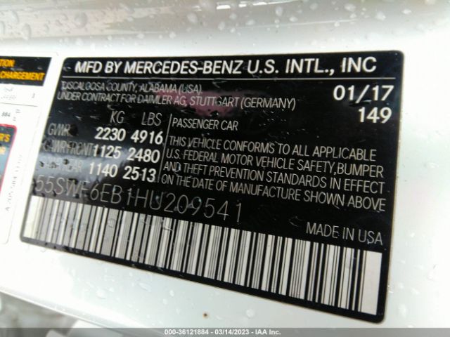 55SWF6EB1HU209541 Mercedes-Benz C-class Amg C 43