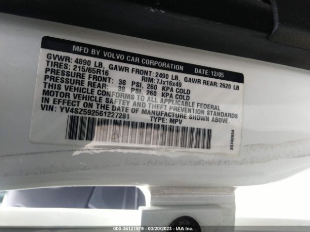 YV4SZ592561227281 Volvo XC70