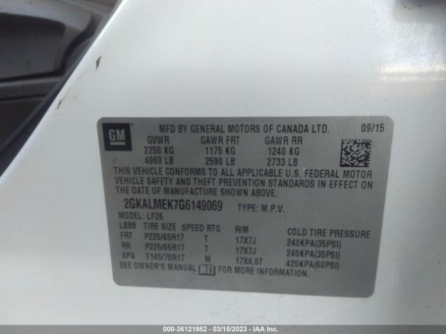 2GKALMEK7G6149069 GMC Terrain Sle