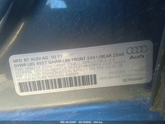 WAUBFAFL1CN011768 Audi A4 2.0t Premium