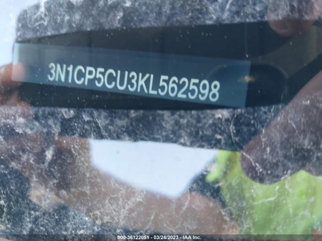 3N1CP5CU3KL562598 Nissan KICKS SV